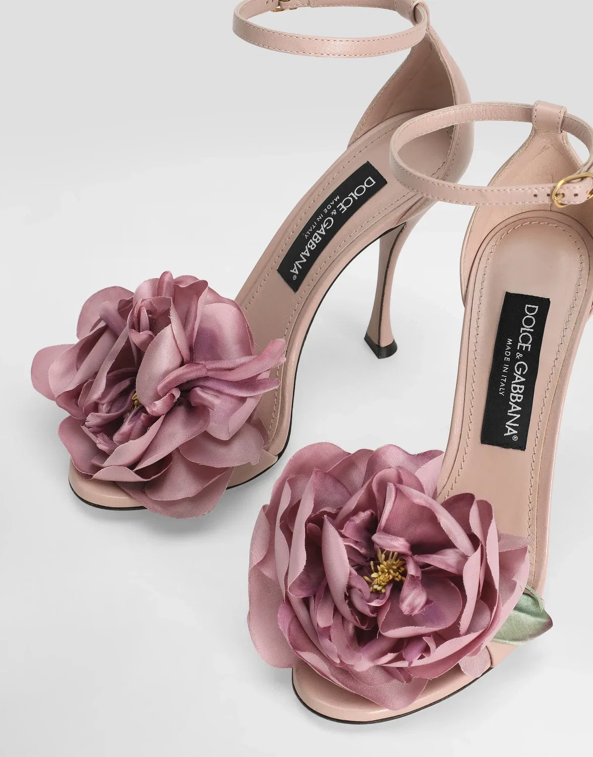 Кожаные сандалии Keira с цветочным декором DOLCE & GABBANA, розовый — фото 4