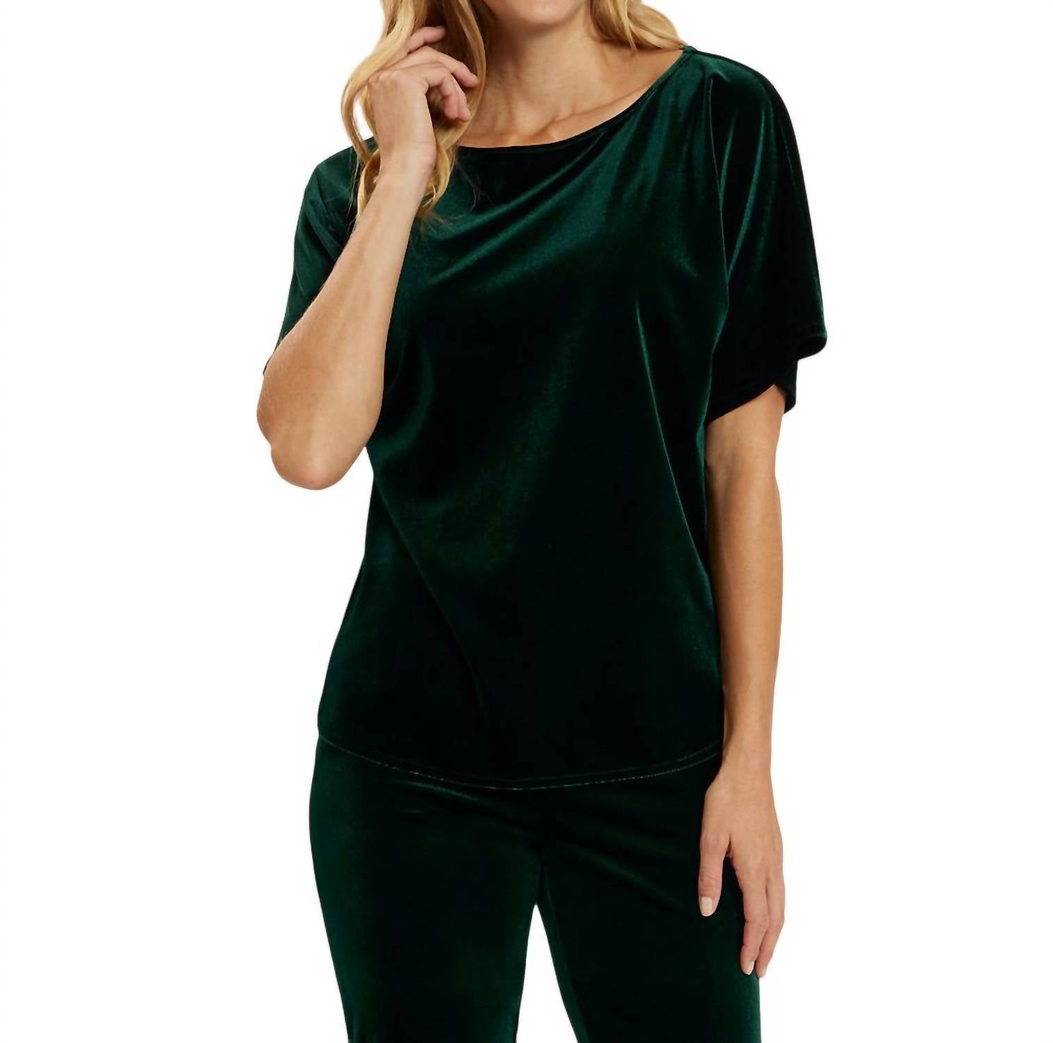 

Топ Sophie Velvet в цвете Palce Green JUDE CONNALLY