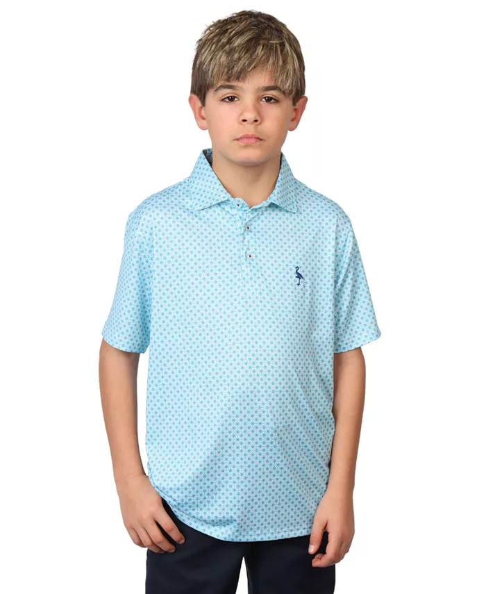 

Поло с короткими рукавами и геометрическим цветочным принтом для мальчиков Tailorbyrd, зеленый