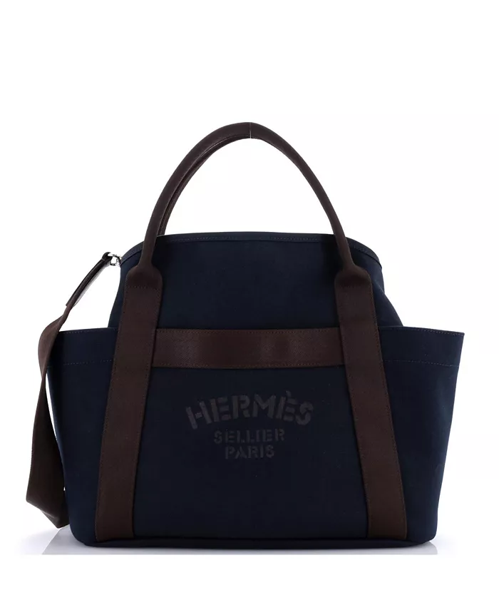 

Холщовая сумка для жениха Sac De Pansage Pre-Owned HERMÉS, синий