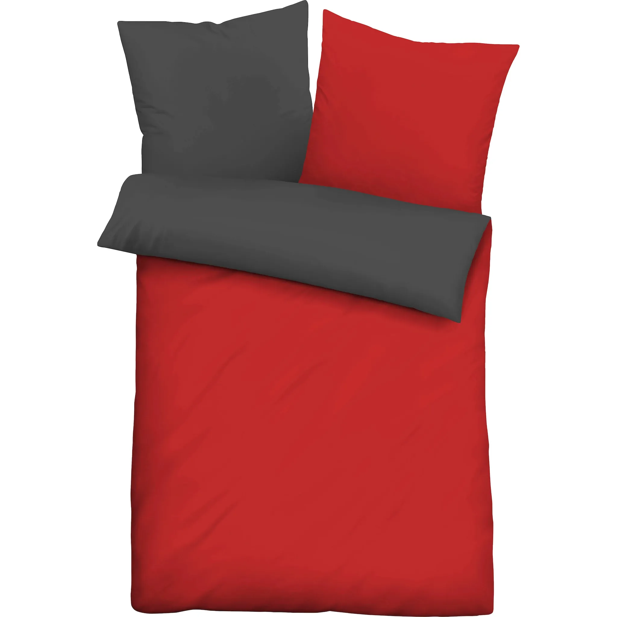 

[T] Двустороннее постельное белье Castell "Uni-Microfiber Satin" (2 шт.), приятная для кожи микрофибра сатинового качества, 100% полиэстер, постельное белье и наволочки на молнии, легкие в уходе, с прекрасным блеском, бархатистая мягкая ткань Ca...