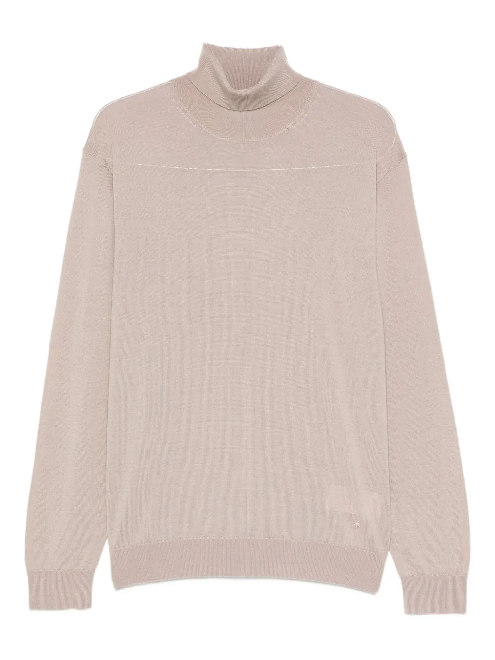 

Шерстяной свитер с воротником-воронкой Manuel Ritz, светло-бежевый