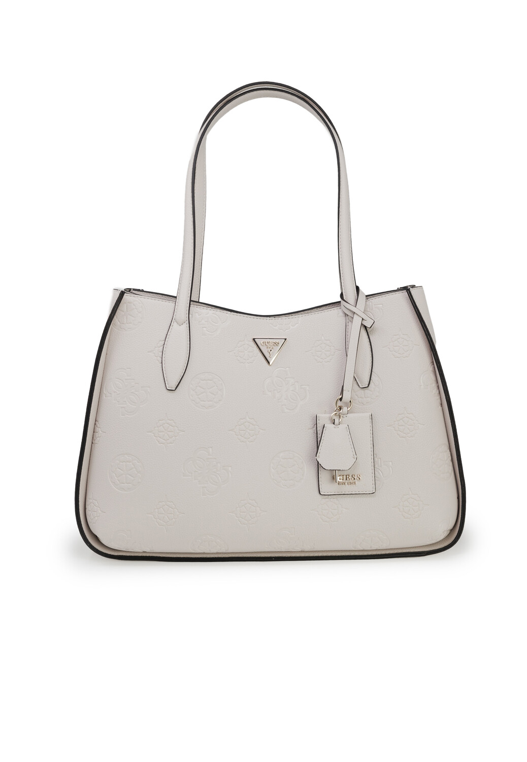 

Сумка Guess хобо с брелком, белый
