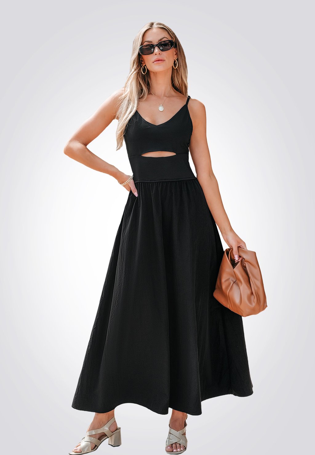 

Длинное платье ONYX CUTOUT Cupshe, черный