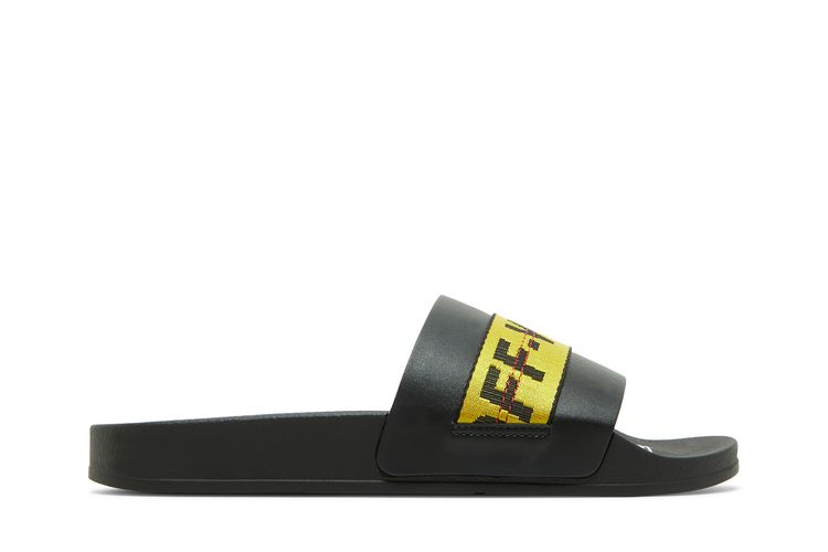 

Шлепанцы Off-White Industrial Sliders 'Black Yellow', черный