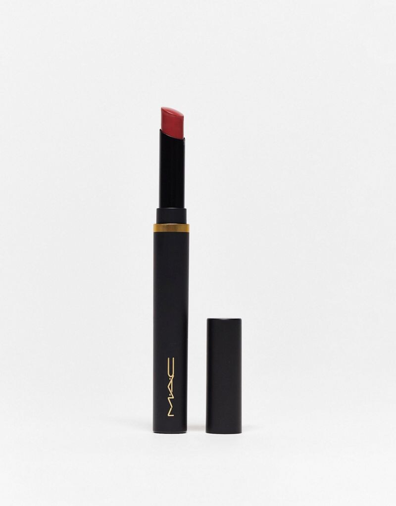 

Губная помада MAC Powder Kiss Velvet Blur Slim Lipstick — Brickthrough, Brickthrough