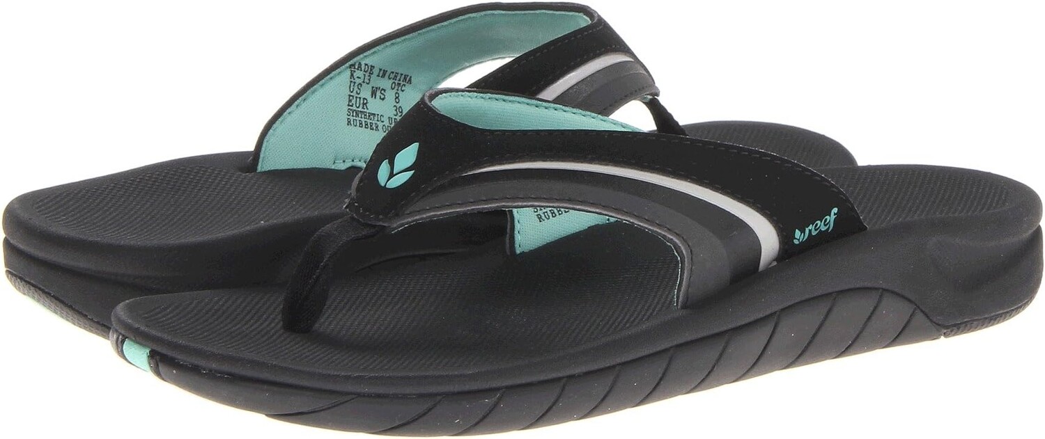 

Шлепанцы Girls Slap 3 Reef, цвет Black/Black/Aqua