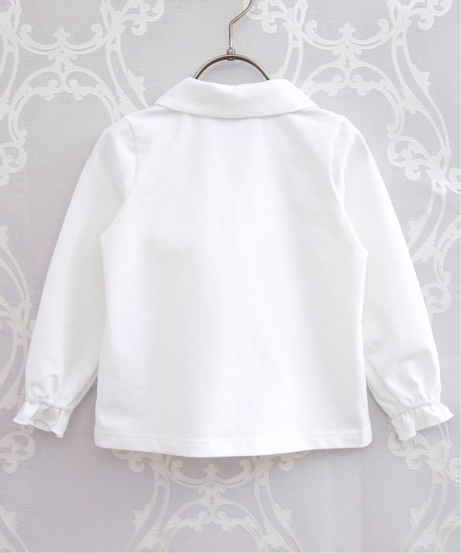 Классическая блузка с оборками Panpantutu, цвет White — фото 2