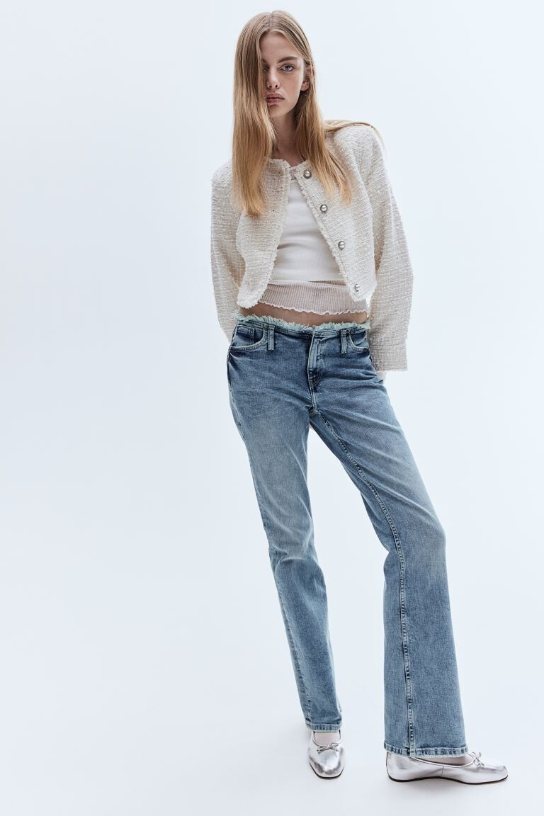 

Расклешенные низкие джинсы H&M, синий