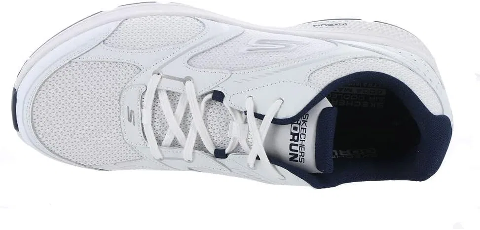Кроссовки Bounder унисекс Skechers, White And Navy Leather Textile — фото 3