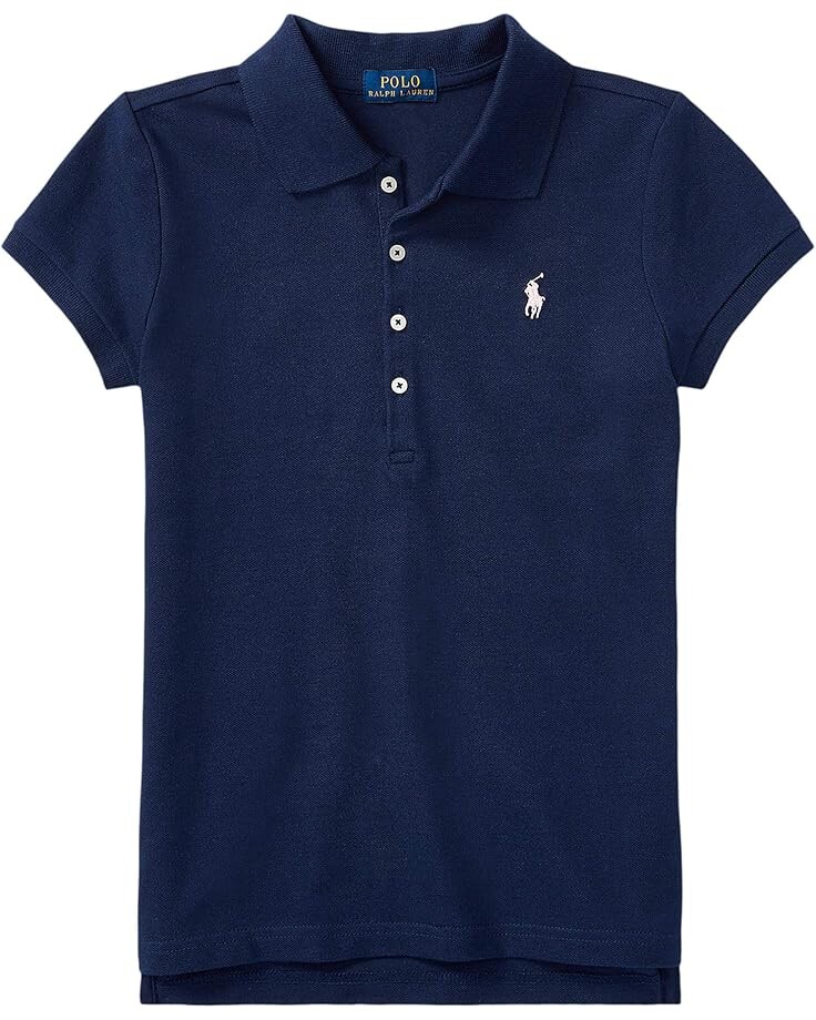 

Поло Polo Ralph Lauren Kids Short Sleeve Mesh Polo Shirt, цвет Refined Navy