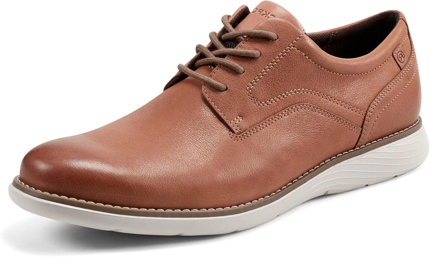 Мужские оксфорды Rockport Garrett с гладким носком, Caramel Leather