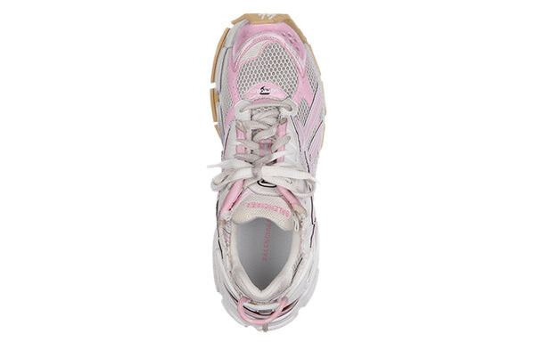 Кроссовки runner sneakers 'white baby pink mesh and nylon' Balenciaga, белый — фото 4