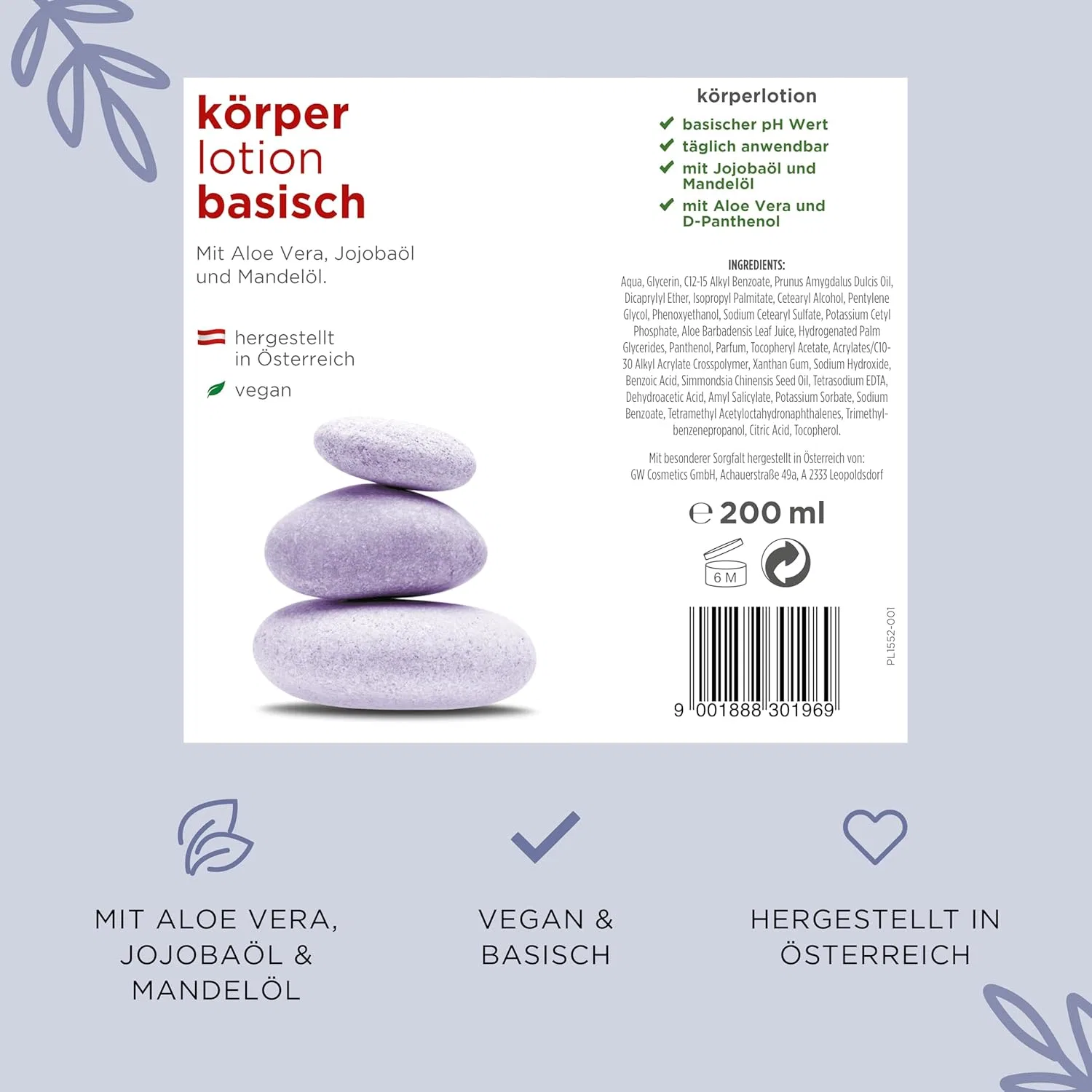 Питательный лосьон для тела Basen Basic Lotion, 200 мл Gewußt Wie — фото 4