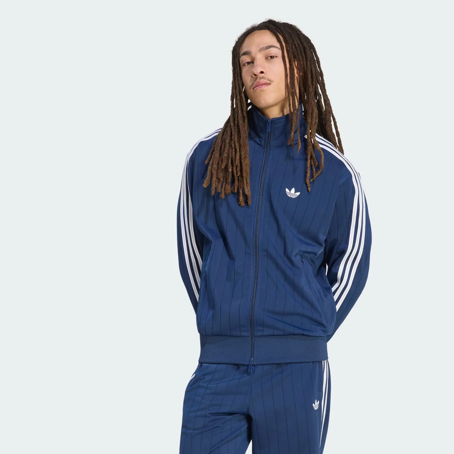Куртка Adidas Originals Between-Season Firebird Drop Needle синего цвета — фото 2