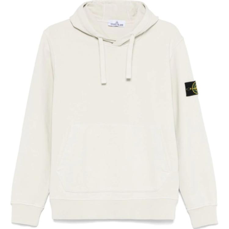 

Куртка с капюшоном на шнурке и компасом STONE ISLAND, экрю