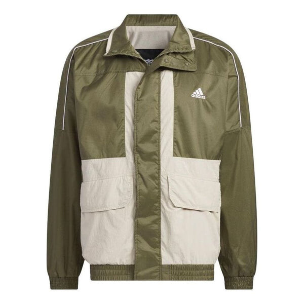 

Куртка adidas Warding Oversized Fit Woven Full Zip Jacket 'Green White', зеленый