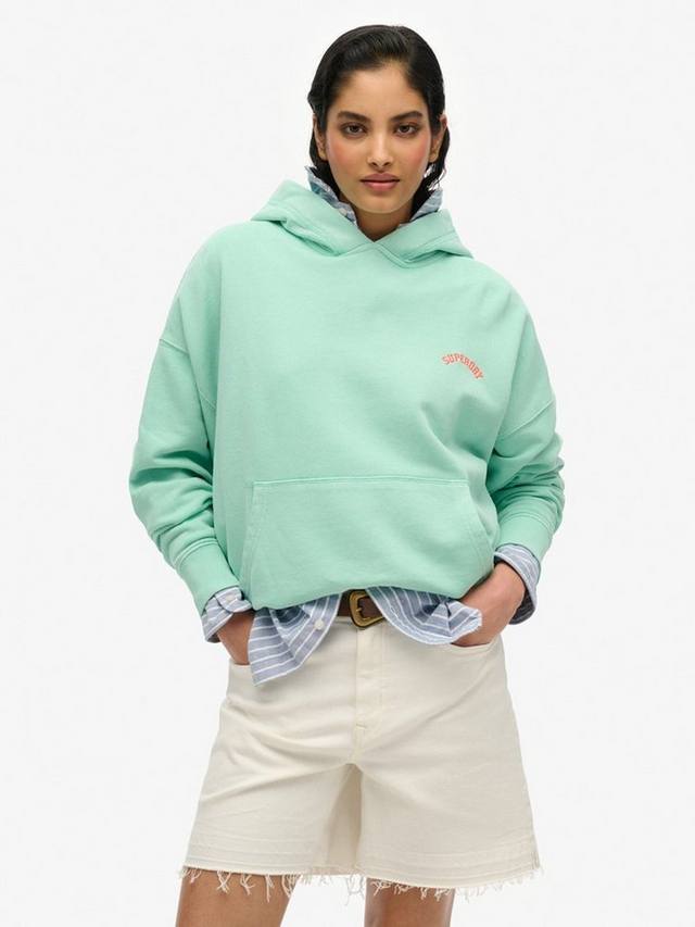 

Органическая хлопковая худи свободного кроя Superdry, Spearmint Green