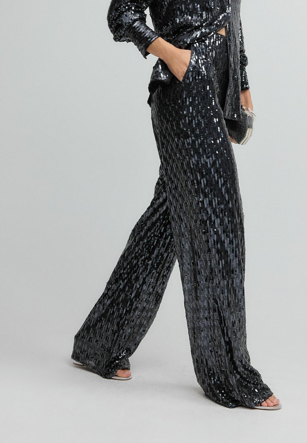 

Брюки WIDE LEG SEQUIN Next, синий