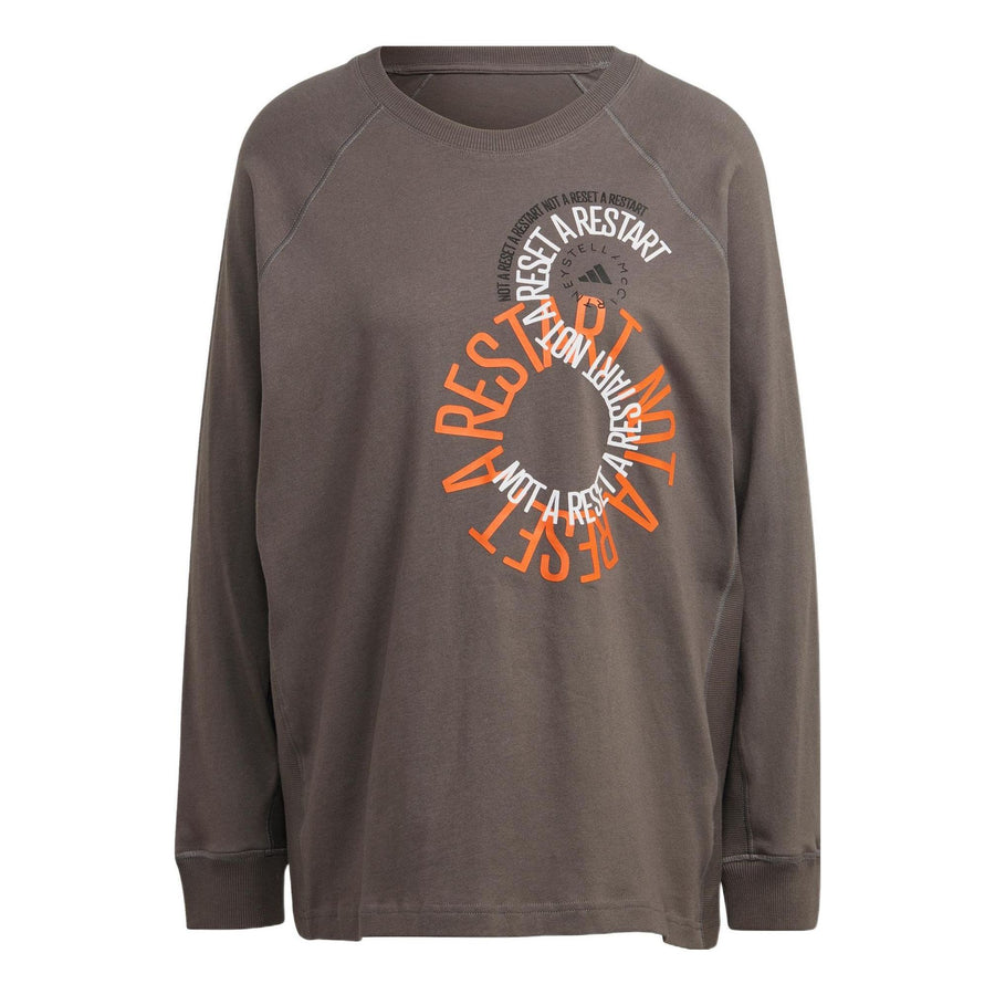 

Футболка adidas Stella mccartney ls LogoT, коричневый