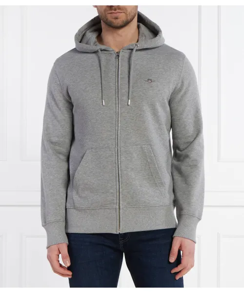 

Толстовка с изображением щита Regular fit Gant, серый