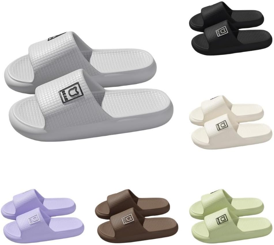 

Женские тапочки ALBIVA с милым медвежонком, летние, мягкая подошва, нескользящие сандалии для дома и улицы, кавайные подарки для женщин и мужчин, серый