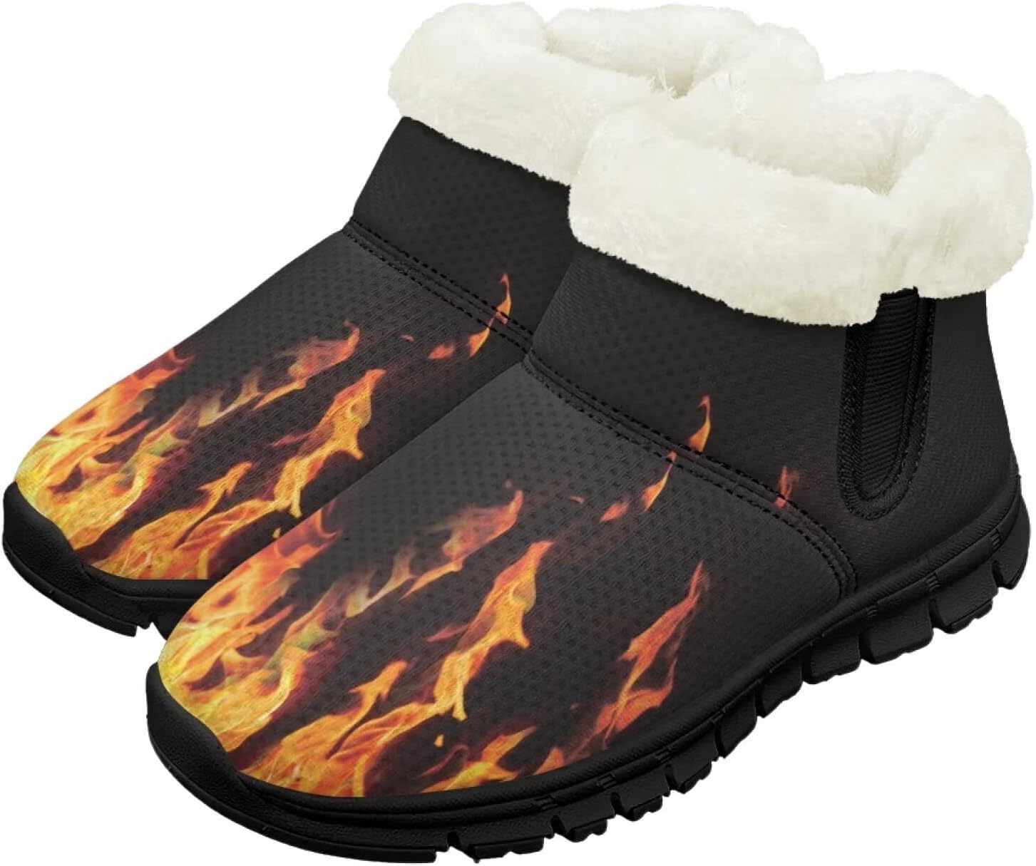 

Зимние ботинки Chririnla для малышей, мальчиков и девочек, теплые низкие ботинки с искусственным мехом для холодной погоды на улице, Flame