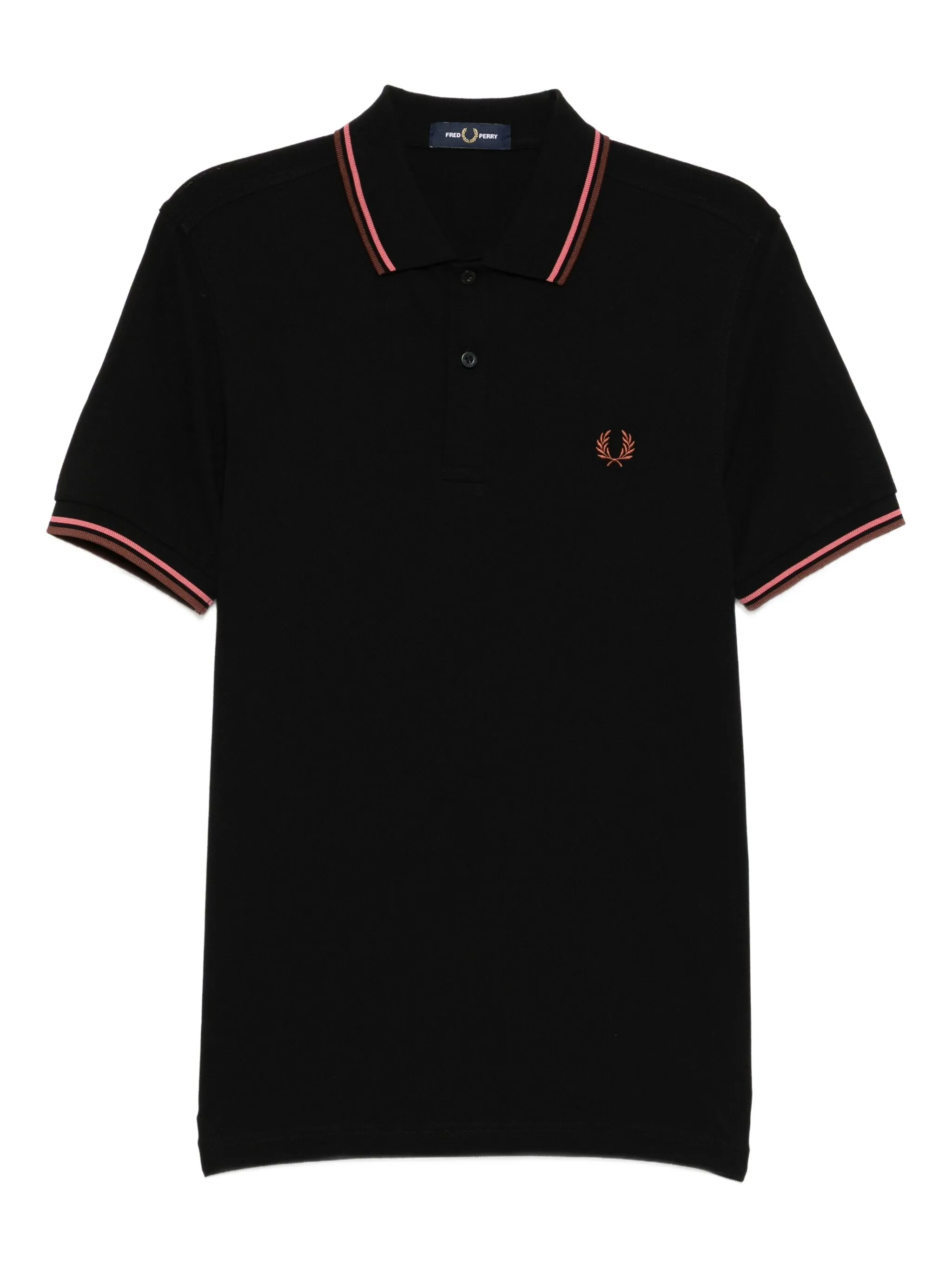

Рубашка поло с вышитым логотипом Fred Perry, черный