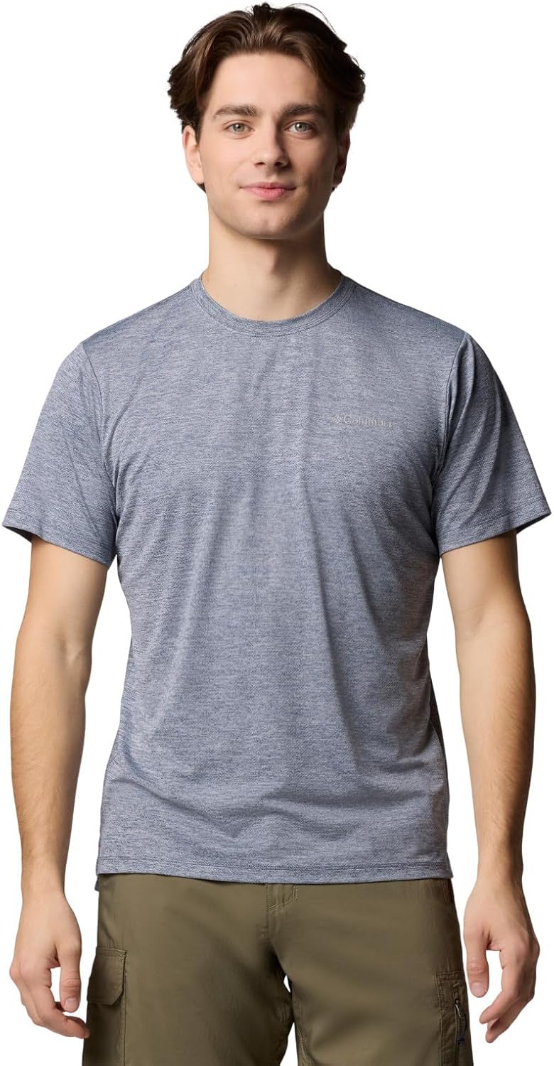 

Columbia мужская футболка Tech Trail Utility с коротким рукавом, Collegiate Navy Heather, Синий, Columbia мужская футболка Tech Trail Utility с коротким рукавом, Collegiate Navy Heather