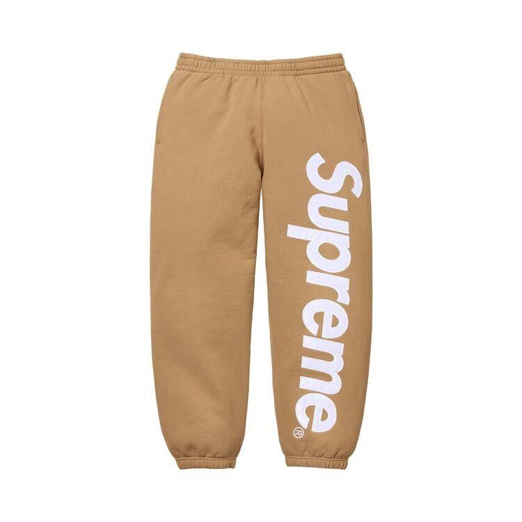 

Спортивные брюки Supreme Satin Appliqué Sweatpant, Light Tan