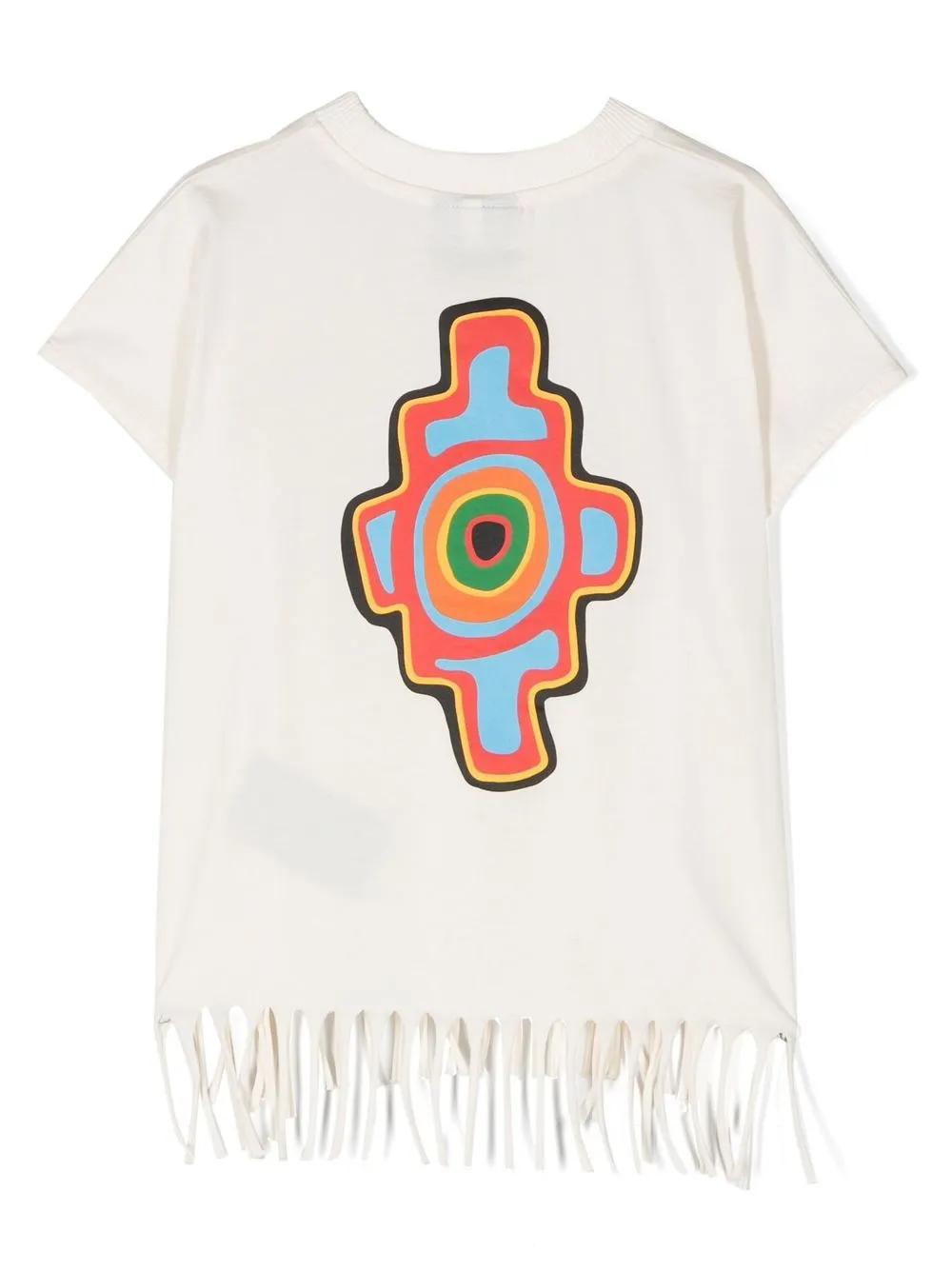 Футболка Sunset Cross с бахромой Marcelo Burlon County Of Milan Kids, нейтральный — фото 2
