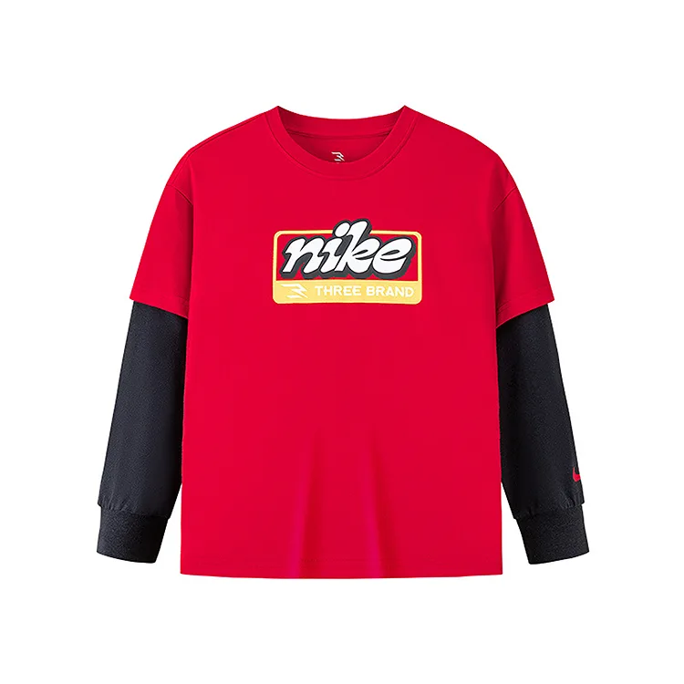Футболка для детей с круглым вырезом Nike, Preppy Red