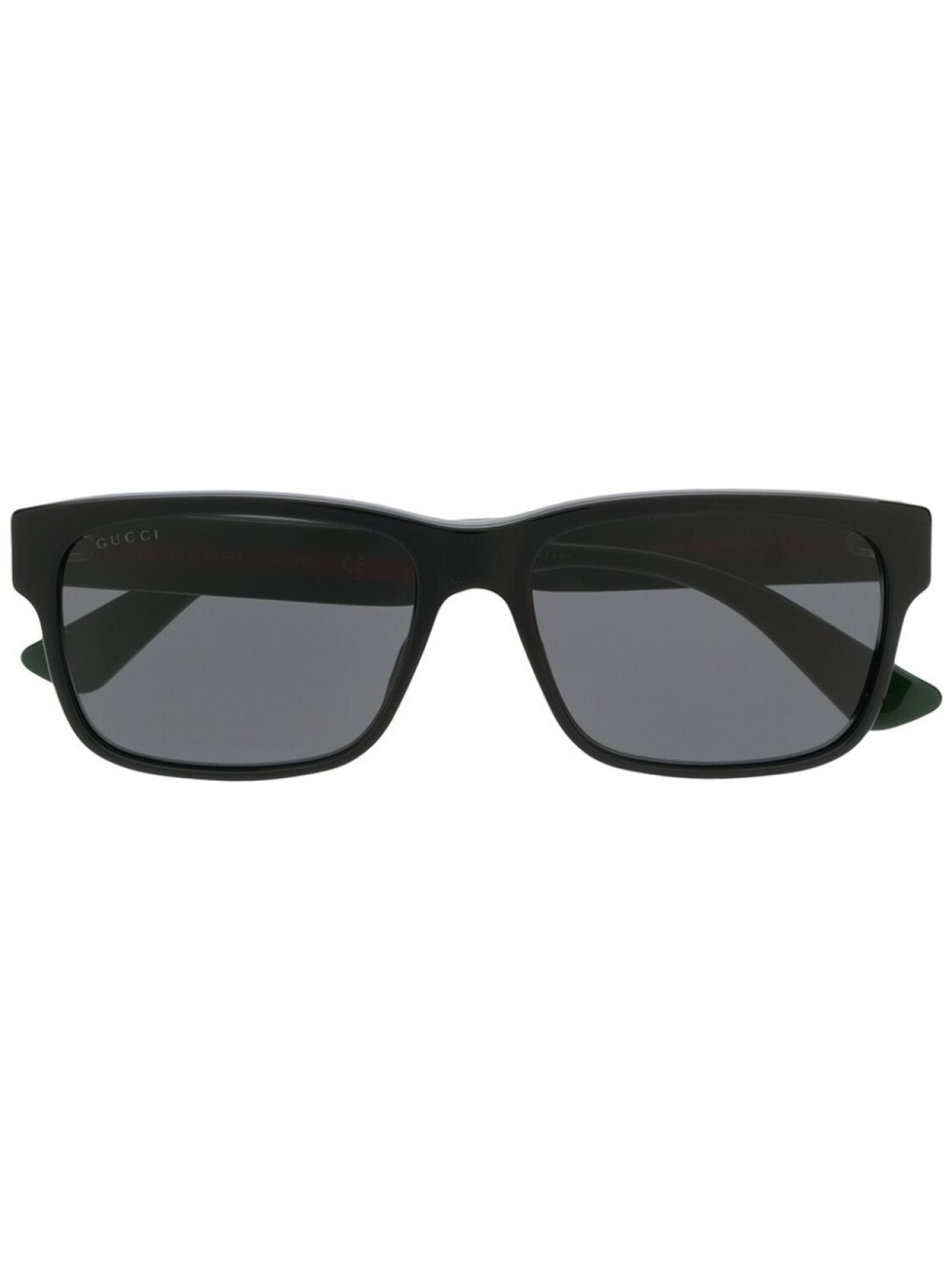 

Gucci Eyewear солнцезащитные очки в квадратной оправе с полоской web, черный