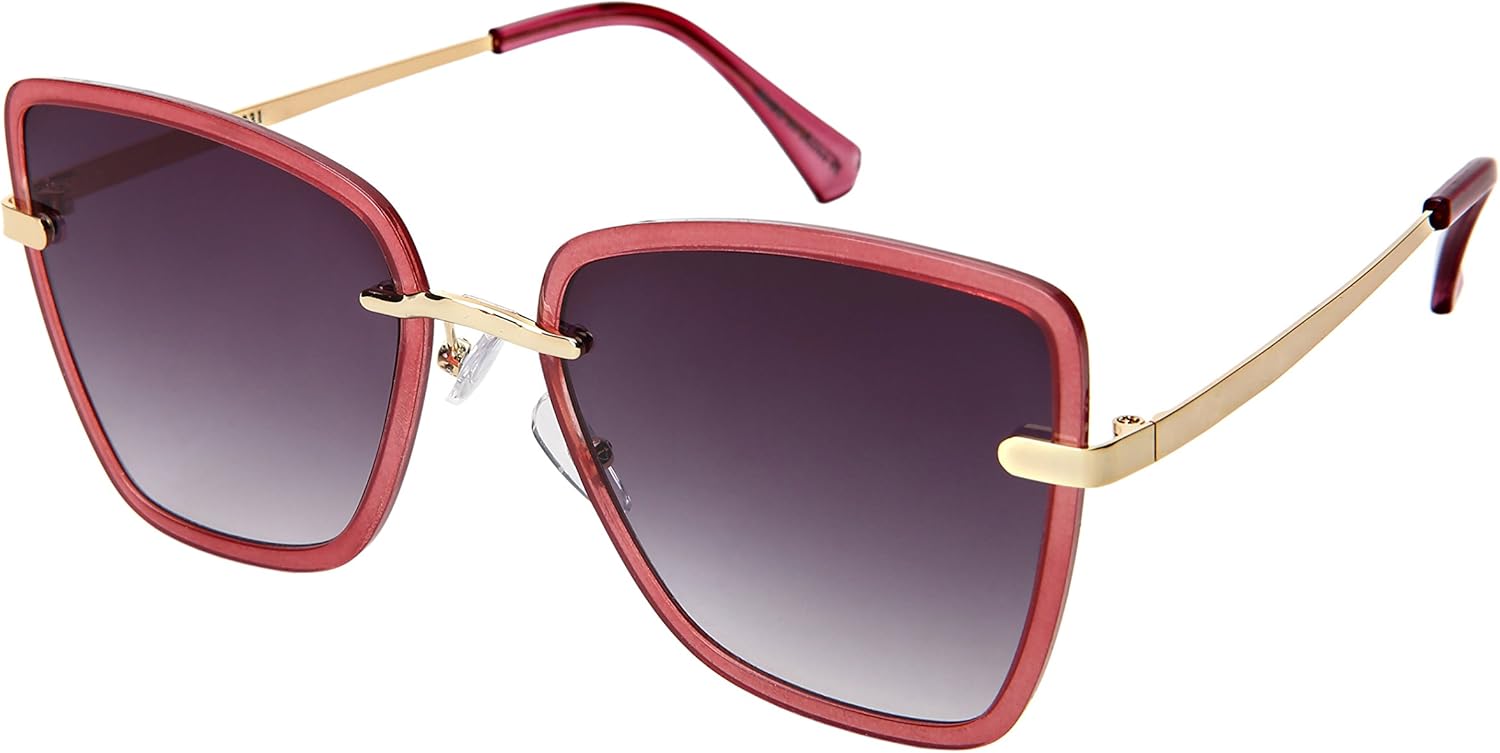 

Женские солнцезащитные очки Edge-I-Wear Fashion с квадратными линзами из пластика и металла, плоские градиентные линзы, артикул 3331-FLAP-4(JR.ap) EDGEIWEAR, Jelly Red Frame/Grey Gradient Lens