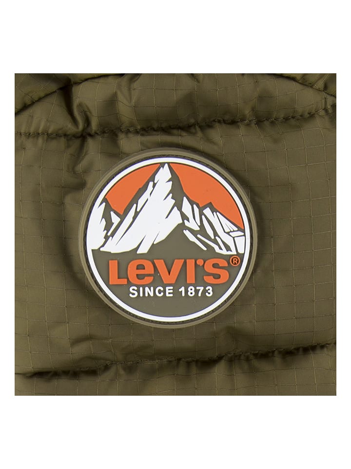 Levi's Kids Пуховая куртка цвета хаки — фото 4