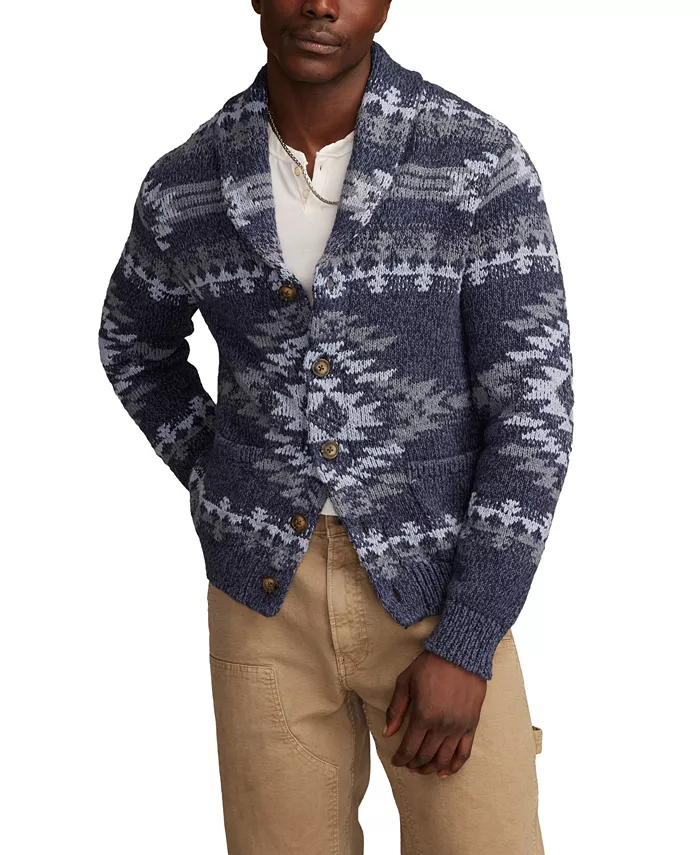 

Мужской кардиган с воротником шаль Lucky Brand, синий