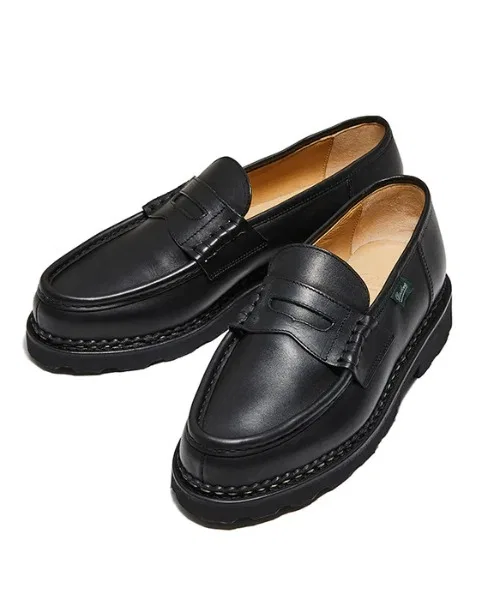 Мужские кожаные лоферы Paraboot REIMS чёрные