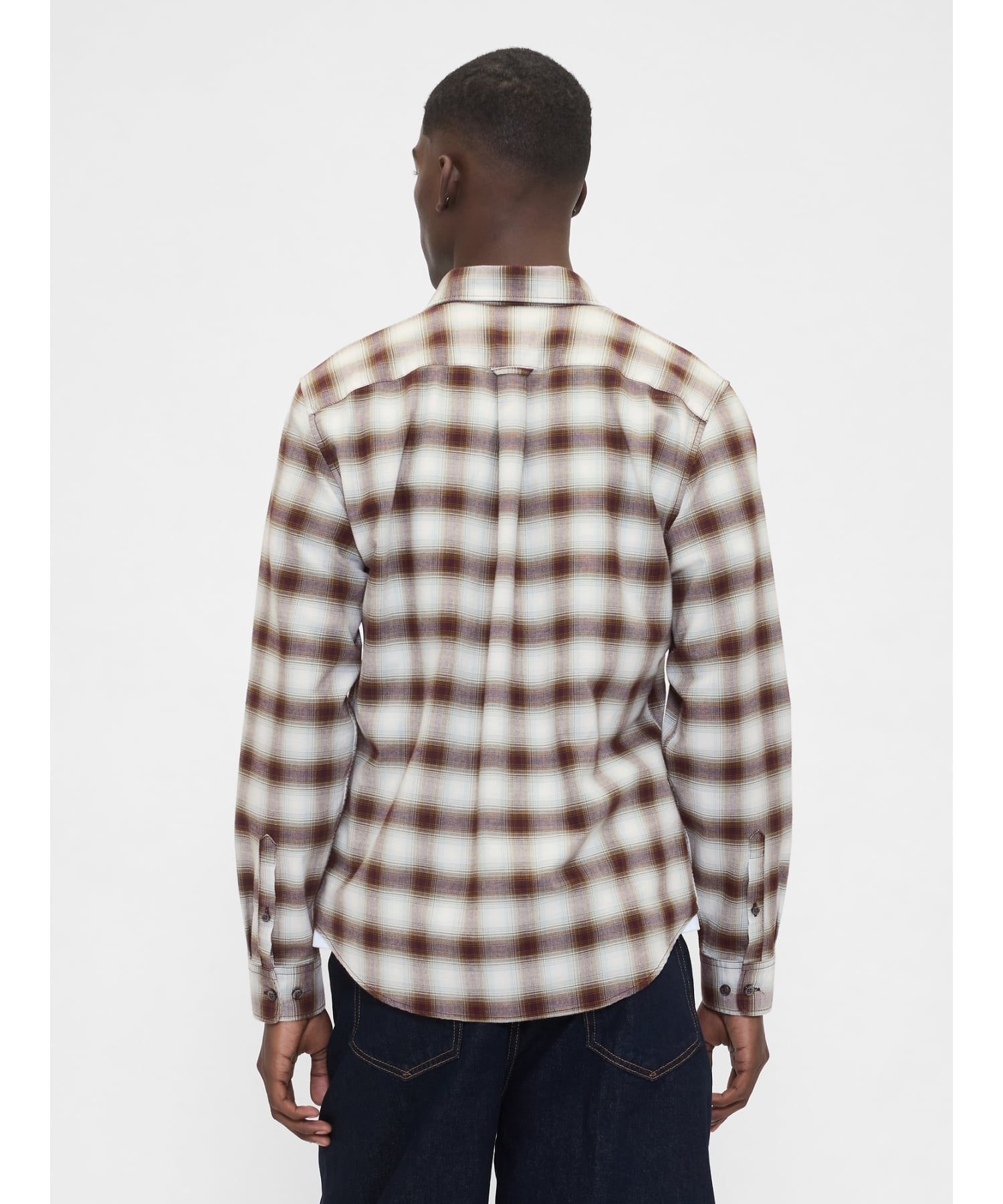 (U) Оксфордская рубашка GAP, RED_SHADOW_PLAID — фото 3
