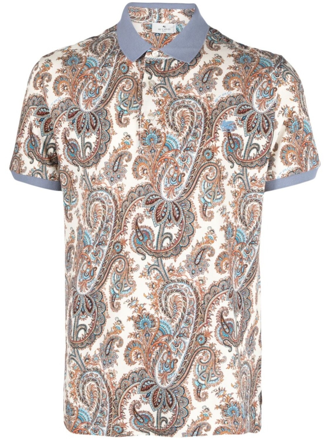 

ETRO рубашка поло с принтом пейсли, нейтральный цвет
