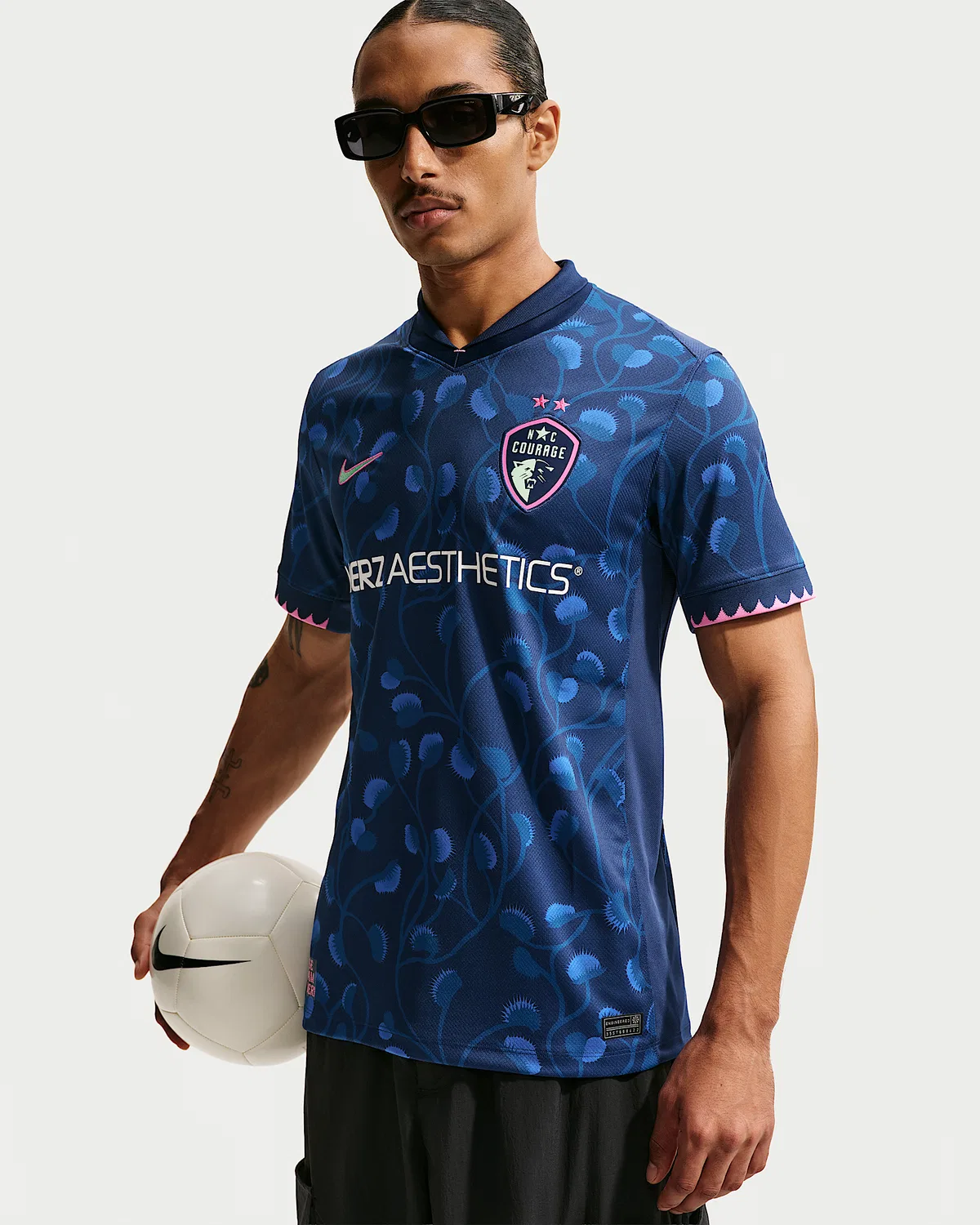 Мужская футболка Nike Dri-FIT NWSL Replica Jersey North Carolina Courage Stadium Away, Blue Void