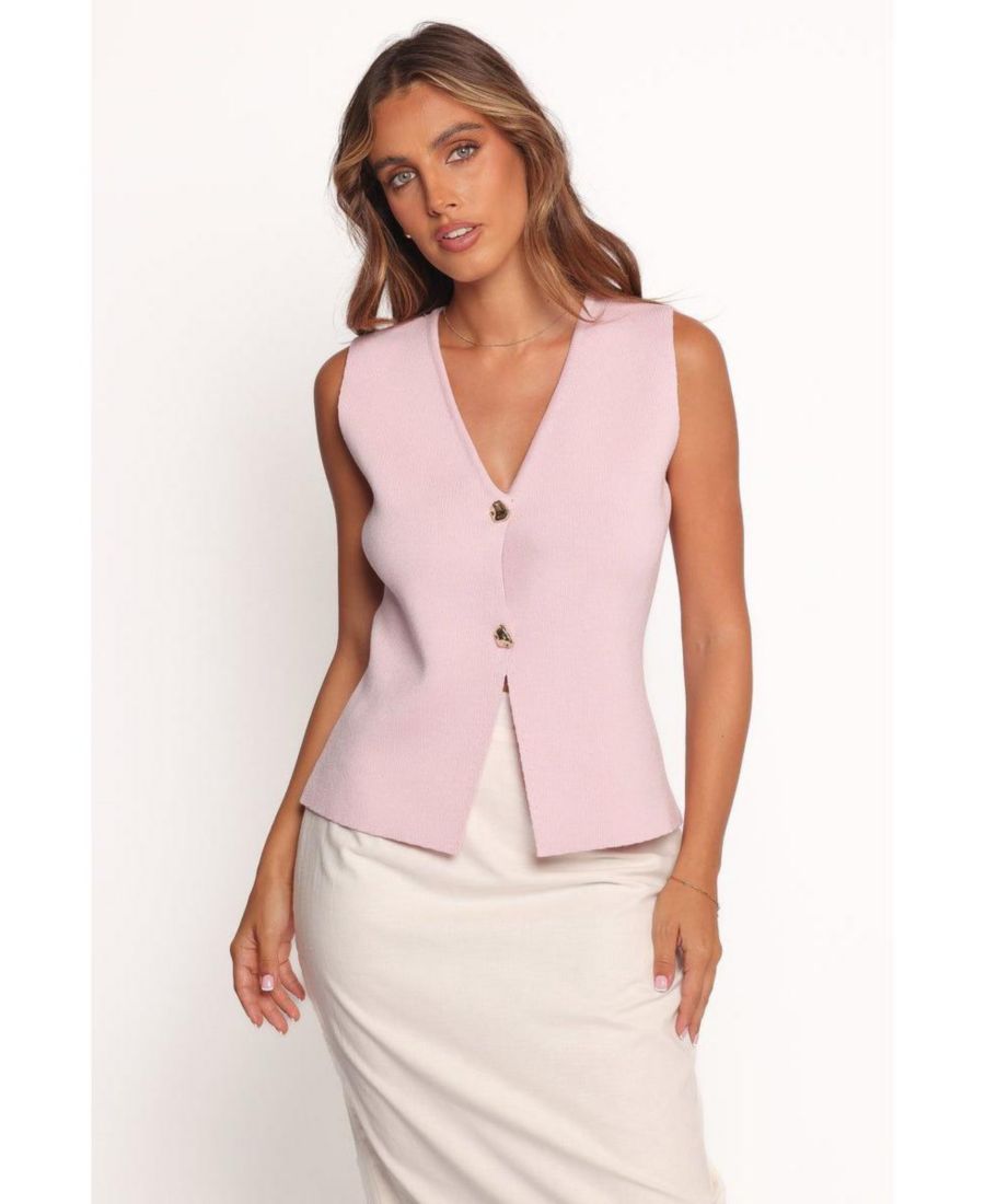 

Женский вязаный жилет Everlee Petal and Pup, Pink