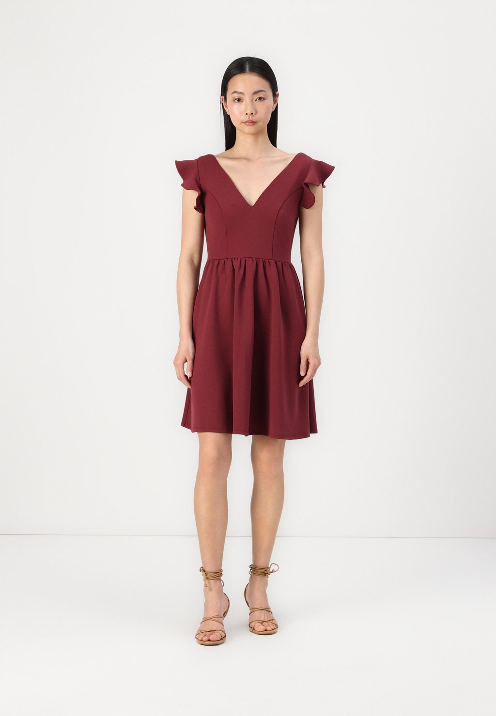 

Повседневное платье VICLARA FLOUNCE SLEEVES DRESS VILA, винно-красный