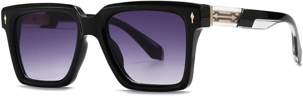 

Классические винтажные солнцезащитные очки в стиле панк с заклепками для женщин и мужчин, популярные солнцезащитные очки для активного отдыха и вождения, роскошные солнцезащитные очки VVTWSSW, Black Gray