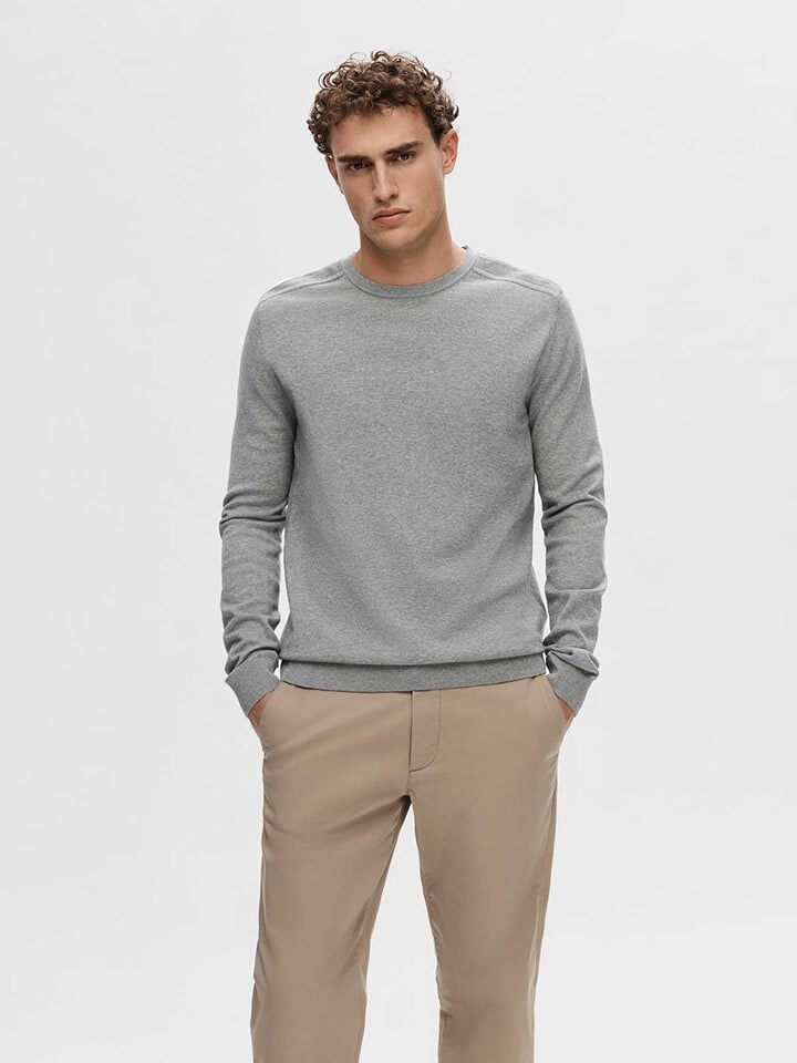 

Пуловер SELECTED HOMME Pullover, серый