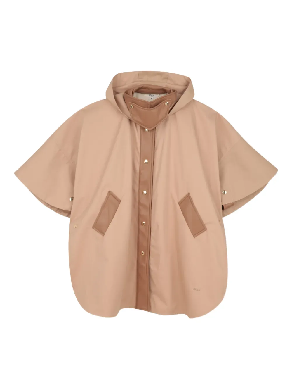 Кейп с капюшоном Chloé Kids, коричневый