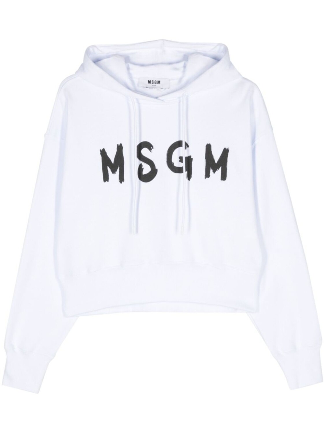 

MSGM хлопковая толстовка с логотипом, белый