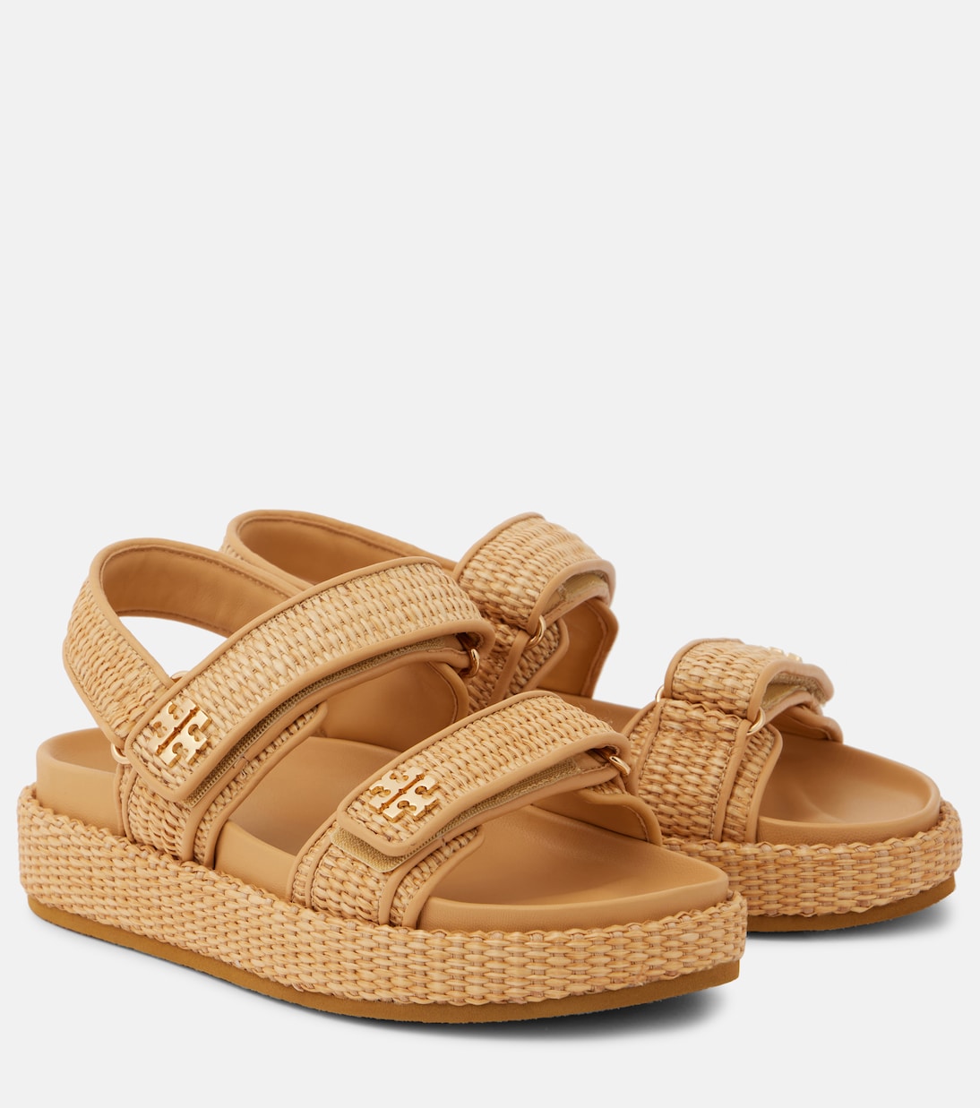 Кира сандалии из рафии Tory Burch, Natural Raffia