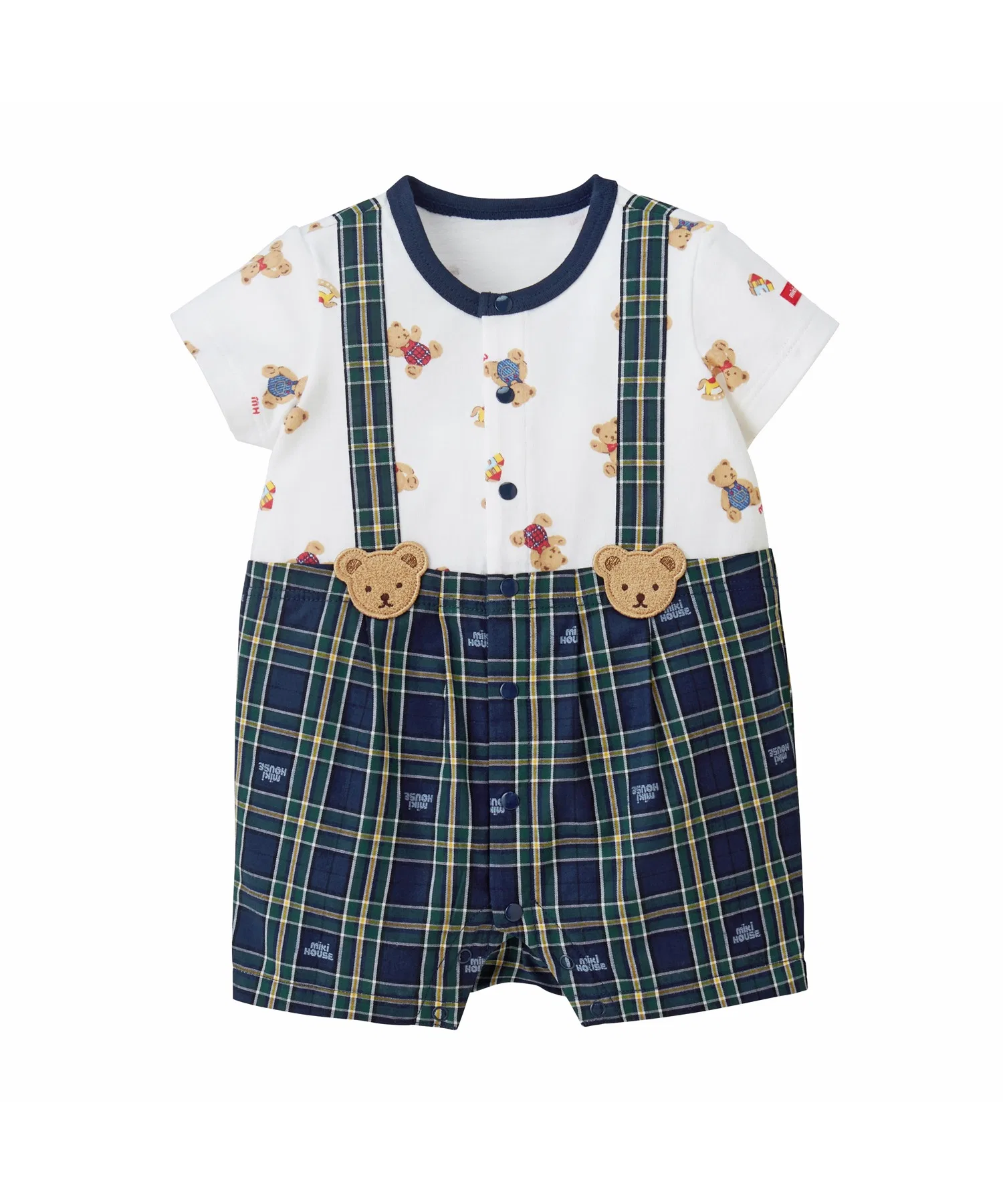 Комбинезон Mikihouse Check Shortalls