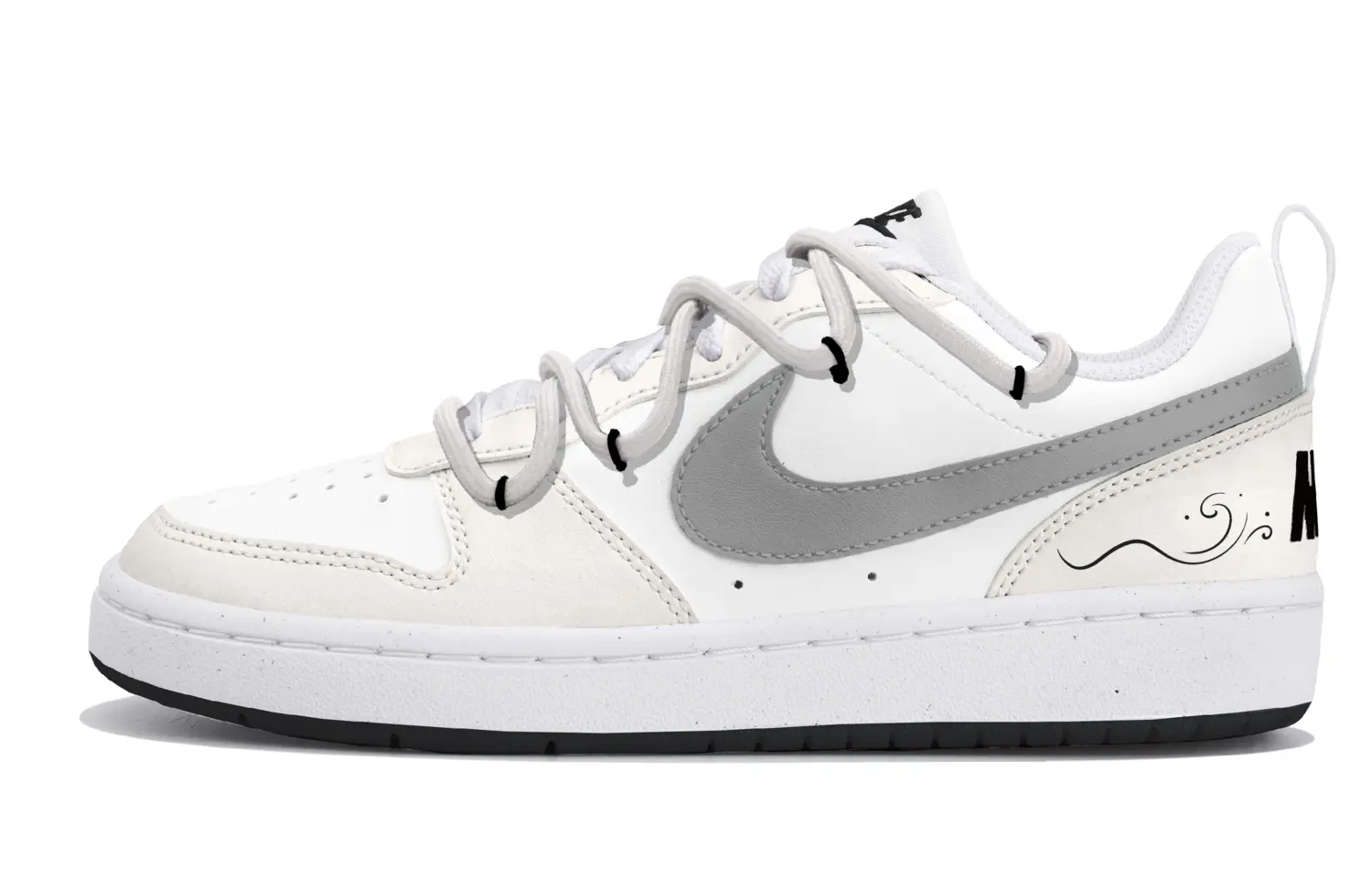 

Детские скейтбордистские кроссовки Court Borough для начальной школы Nike, бежевый серый