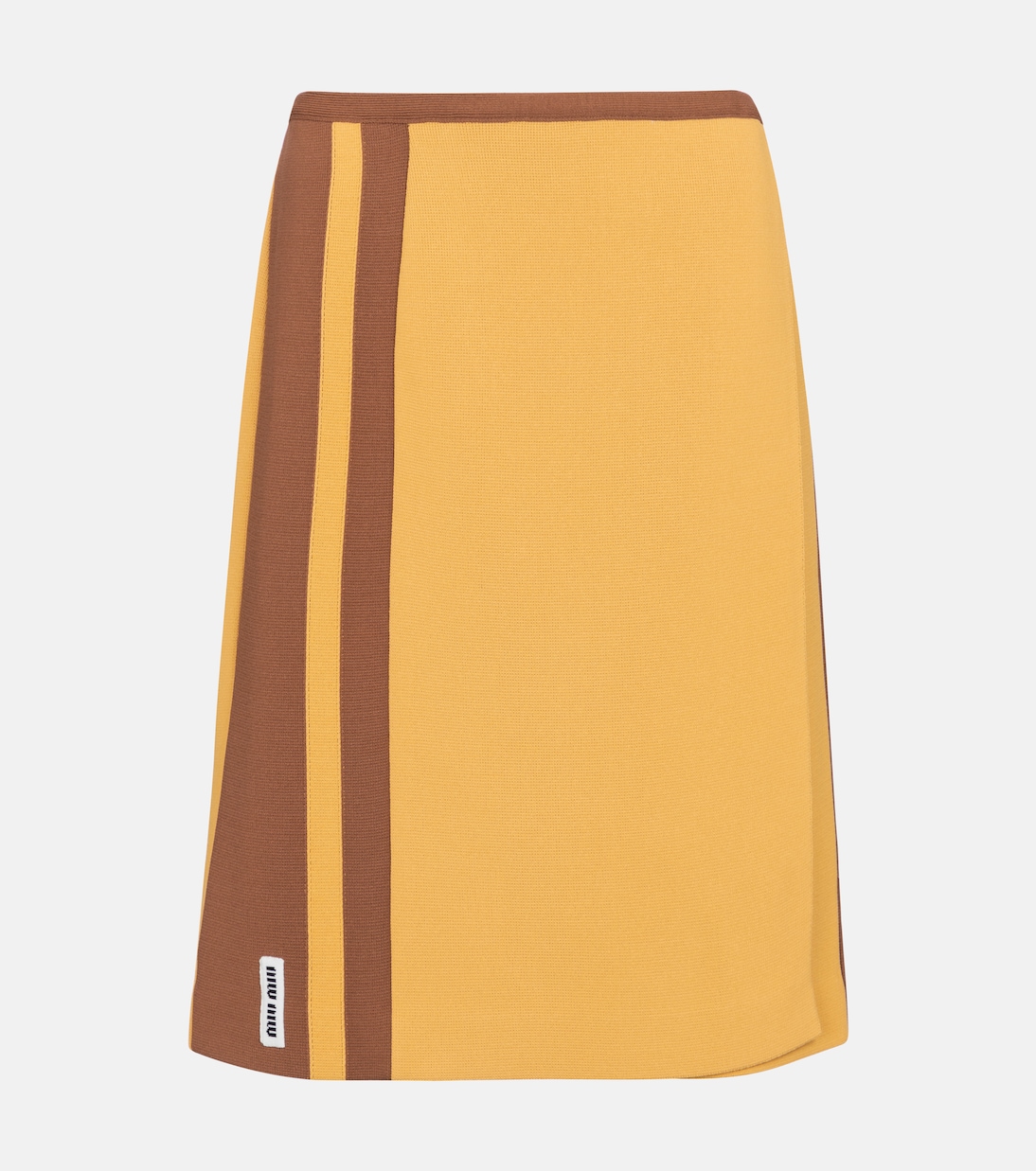 

Юбка миди с высокой талией Miu Miu, Miele+Tabacco